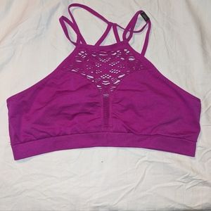 Relisting! VICTORIA'S SECRET unlined BRALETT Purple pull over high neck bra